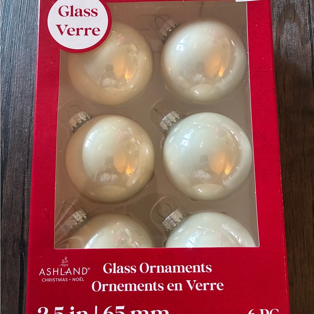 Copy for Judy- Ashland Glass Ornaments - 6 Pack